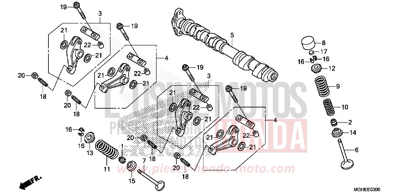 ARBRE A CAMES/SOUPAPE (AVANT) de VFR1200X "Crosstourer" DCT MAT TITANIUM BLADE METALLIC (YR327) 2014